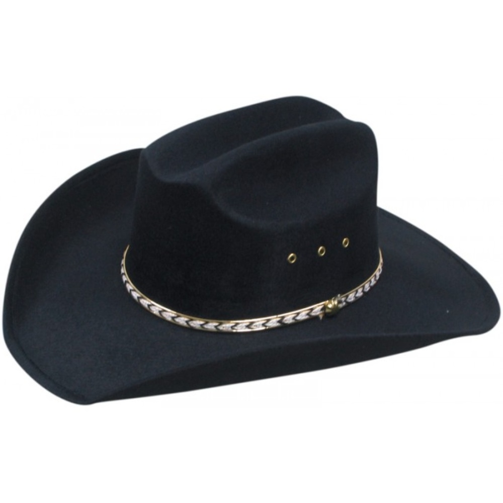 NWOT Black Felt Cowboy Cowgirl Unisex Hat